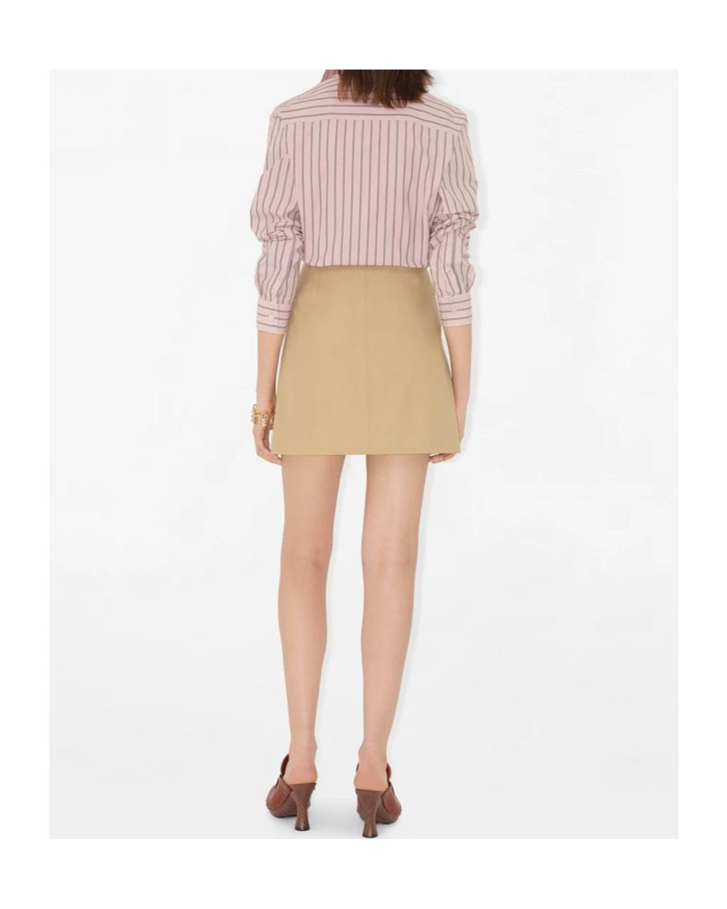 Burberry Natural Straight Hem Mini Skirt