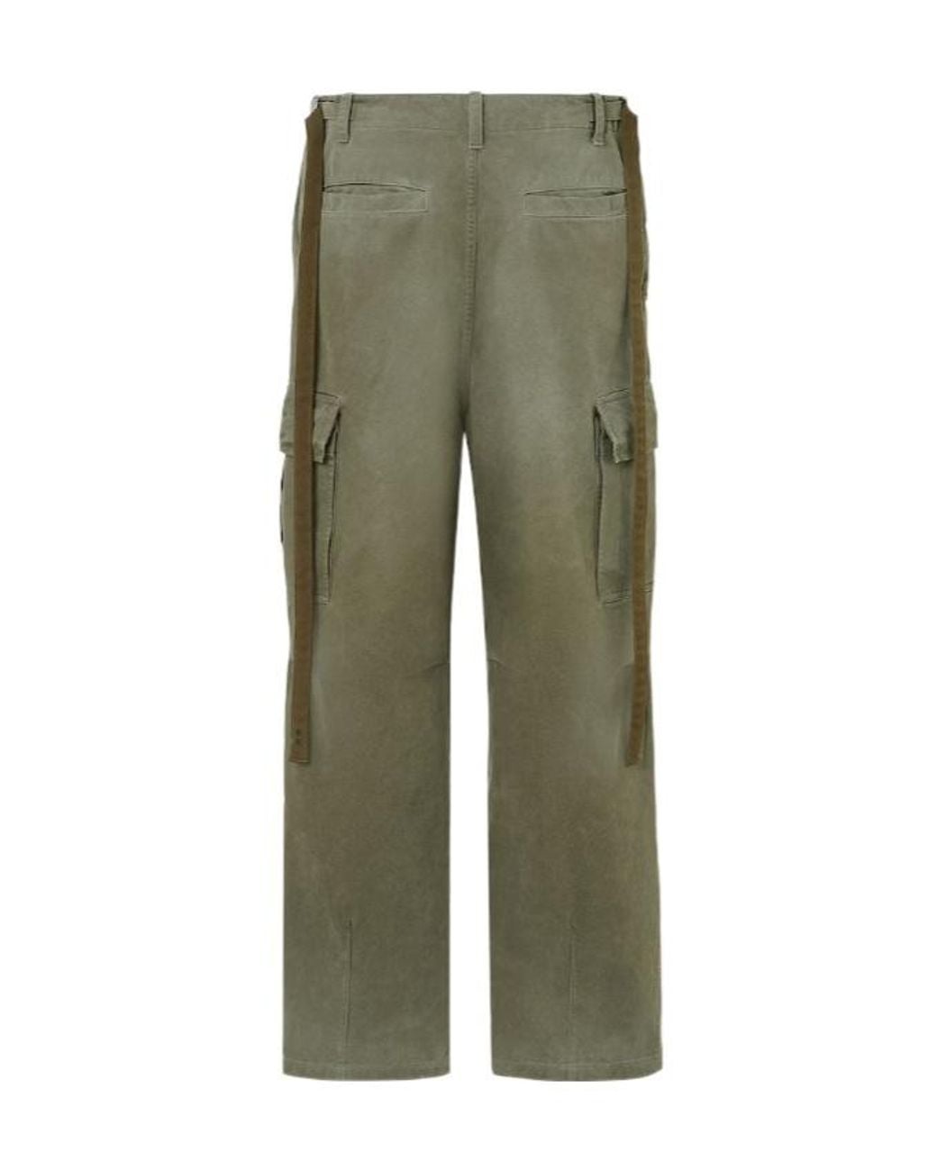 Fendi Green Regular-Fit Utility Pants for men