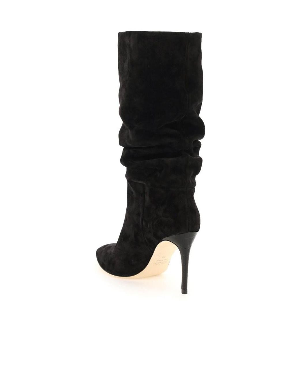 Paris Texas Black Slouchy Pointed Toe Boots