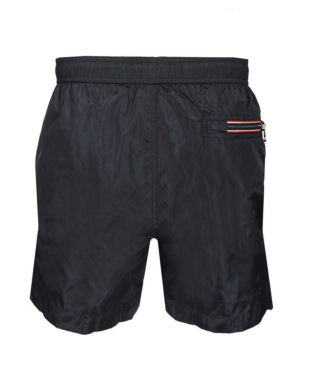 Moncler Gray Logo Patch Drawstring Swim Shorts for men