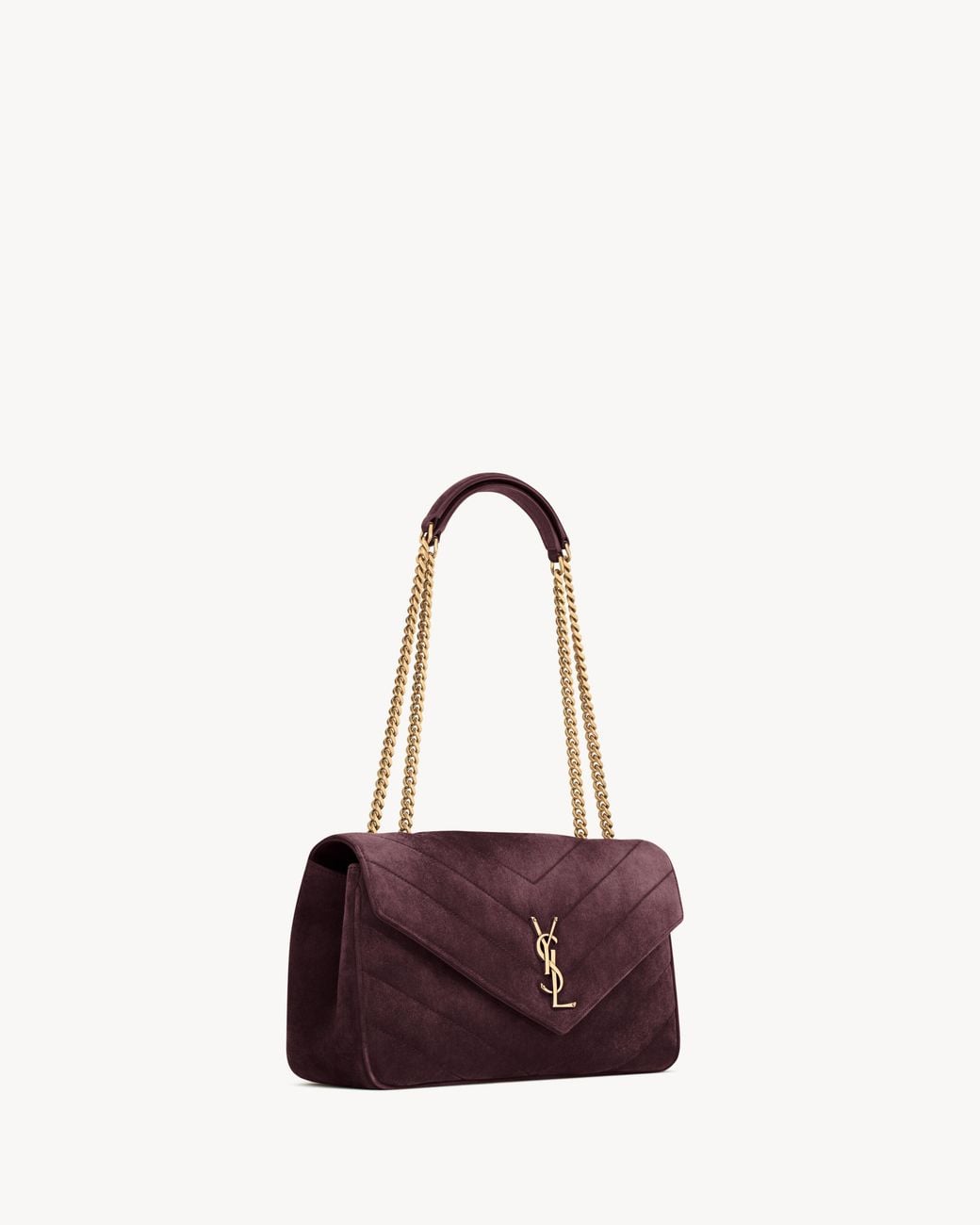 Saint Laurent Purple Loulou Medium Shoulder Bag