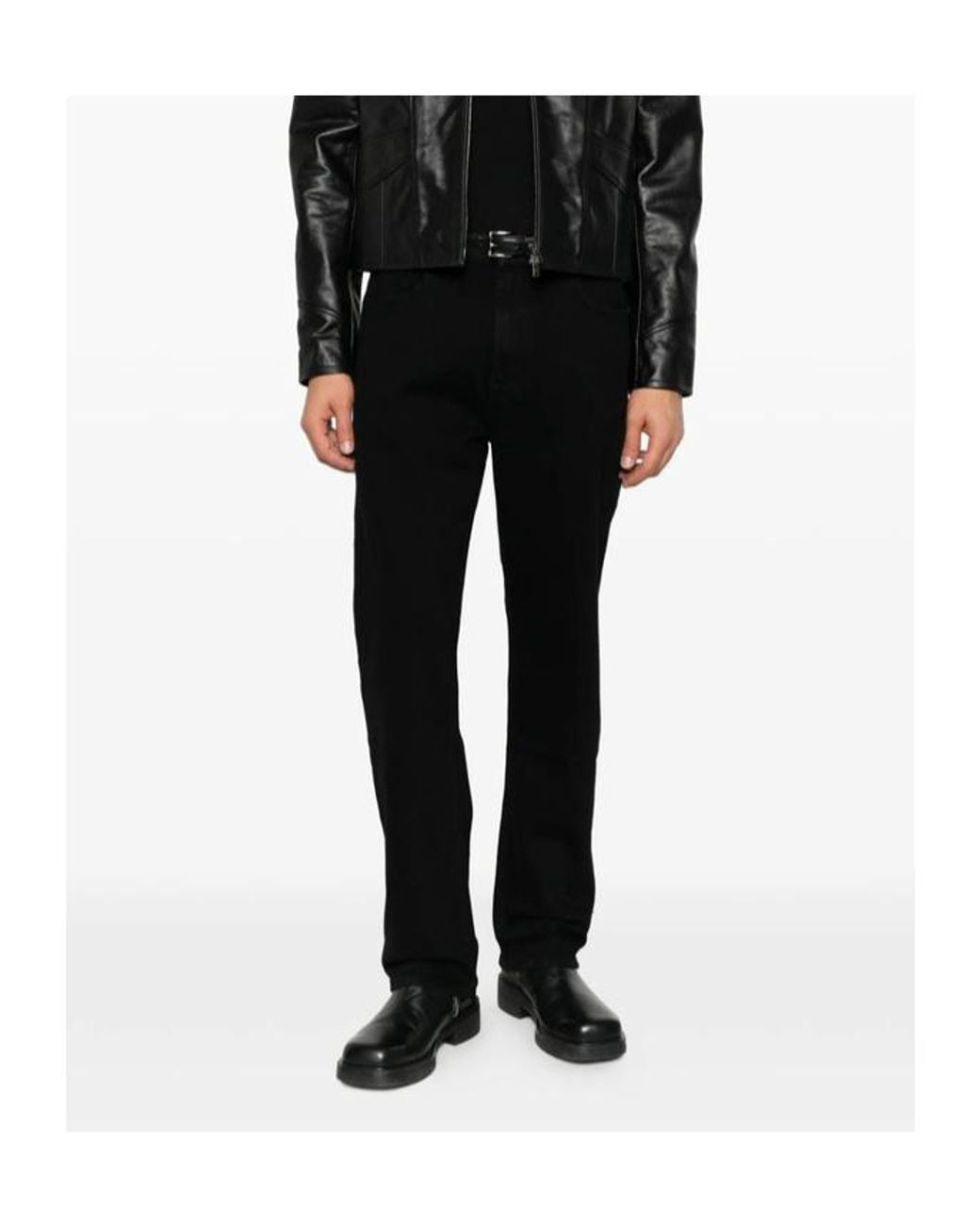 7 For All Mankind Black Jeans With Belt Loops for men
