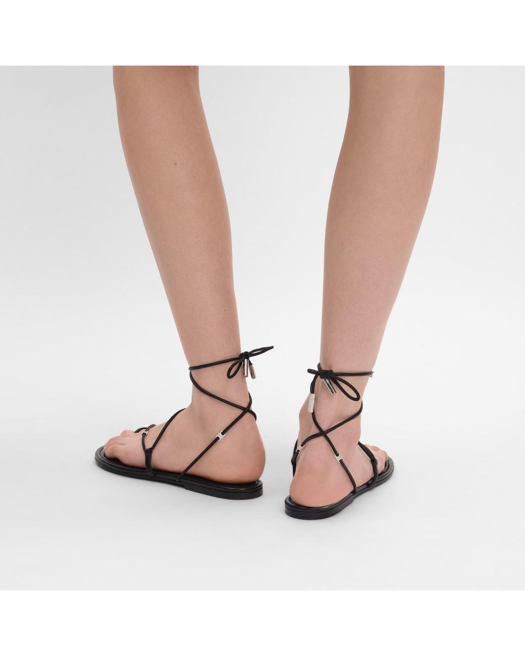 Céline White Spiral Sandal
