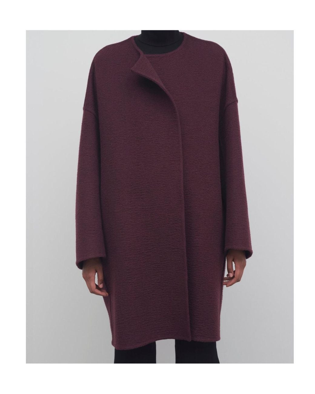 The Row Purple Verlain Long-Sleeved Coat