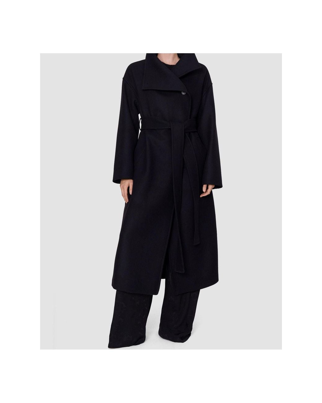 Joseph Black Belted Coat