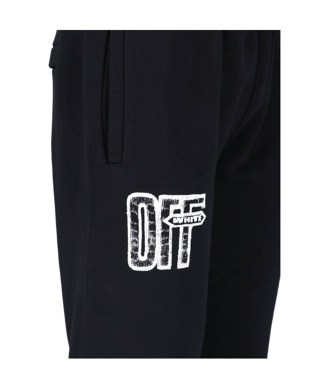 Off-White c/o Virgil Abloh Black Motion Arrow Cuffed Sweatpants for men