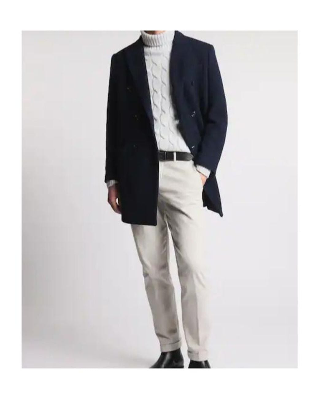 Fay Blue Double-Breasted Coat for men