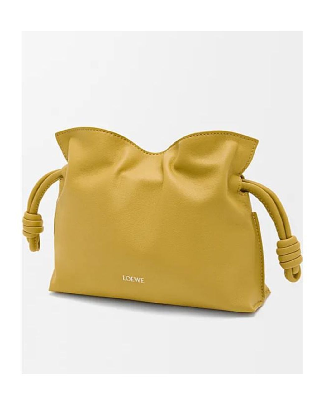 Loewe Yellow Mini Flamenco Clutch Bag
