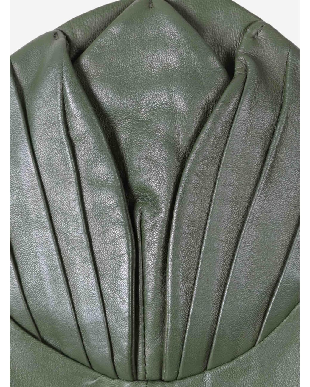 Farm Rio Green Leather Mini Dress