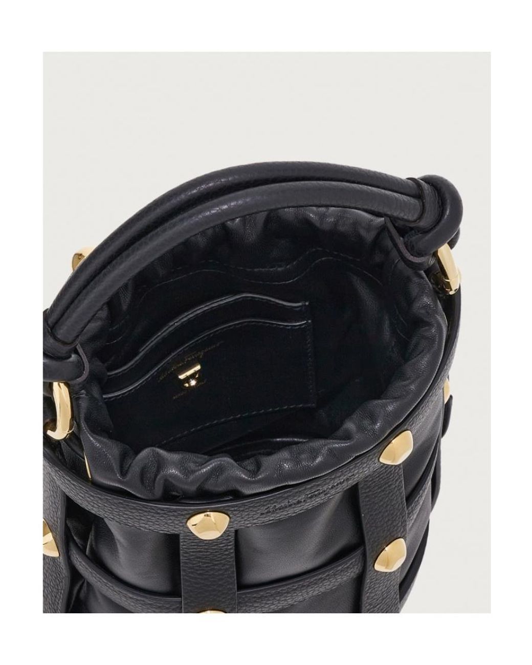 Ferragamo Black Cage Bucket Bag