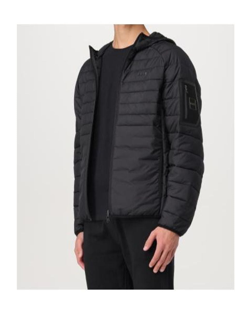 Boss Blue Boss Logo Patch Down Jacket for men