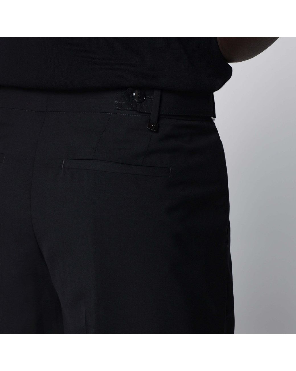 PT01 Black Pt Torino Pleated Bermuda Shorts for men