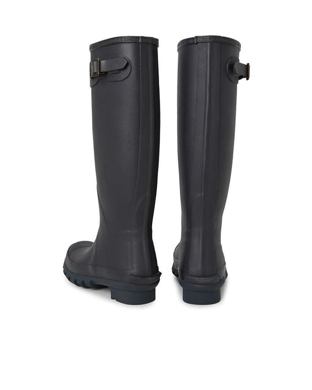 Barbour Black Logo Tall Rain Boots