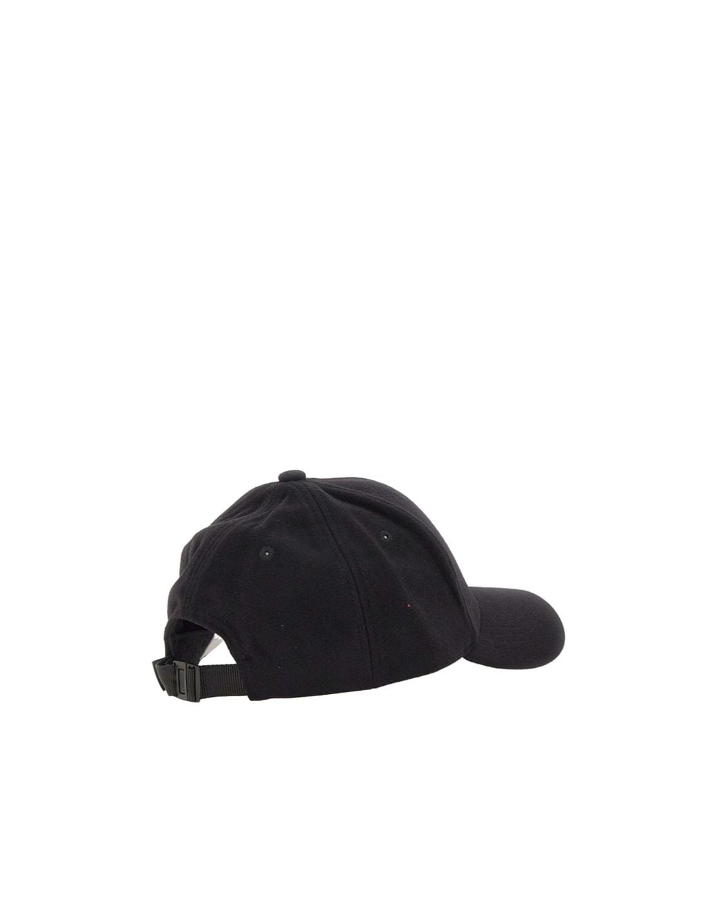 Stone Island Black Compass Embroidered Curved Peak Cap for men