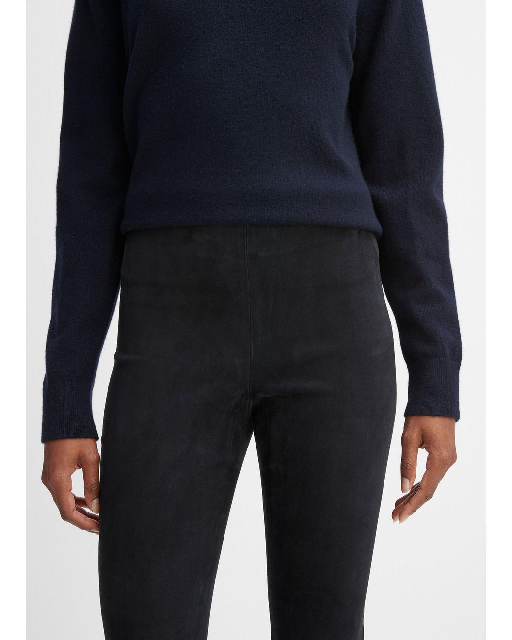 Vince Blue Nine-Point Leggings Under The Slit