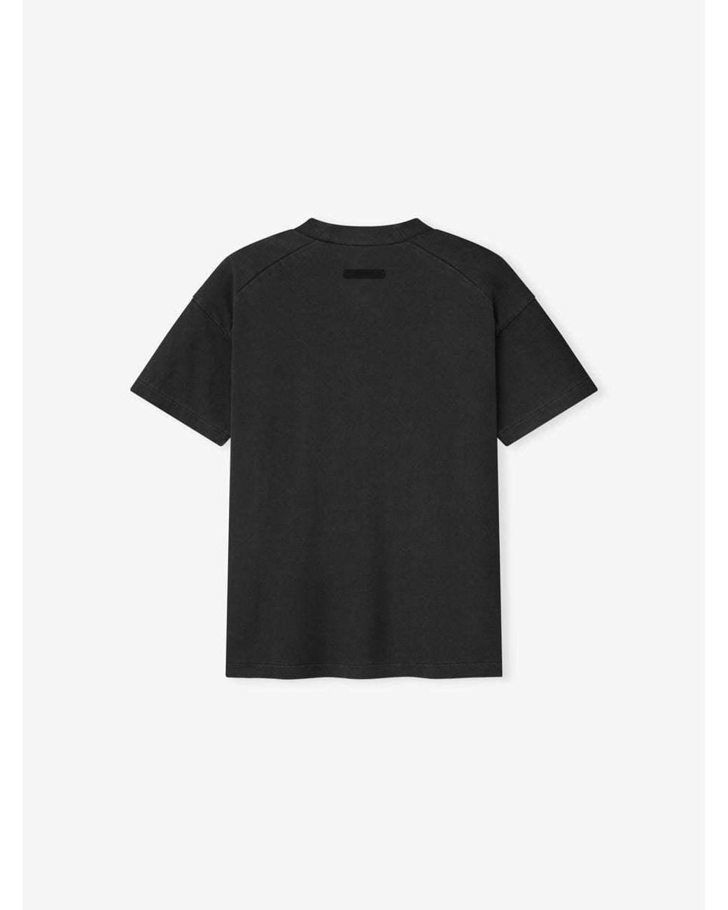 Fear Of God Black Logo Print T-Shirts