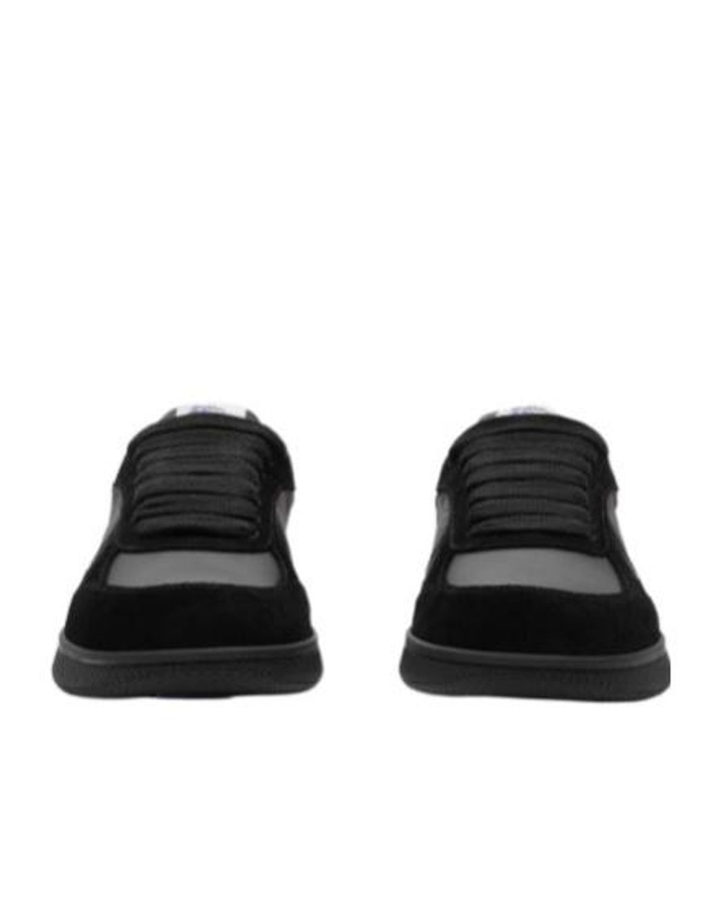 Burberry Black Leather Check Terrace Sneakers for men