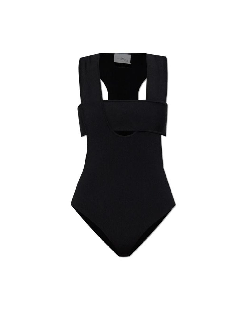 Courreges Black Bodysuit With Straps