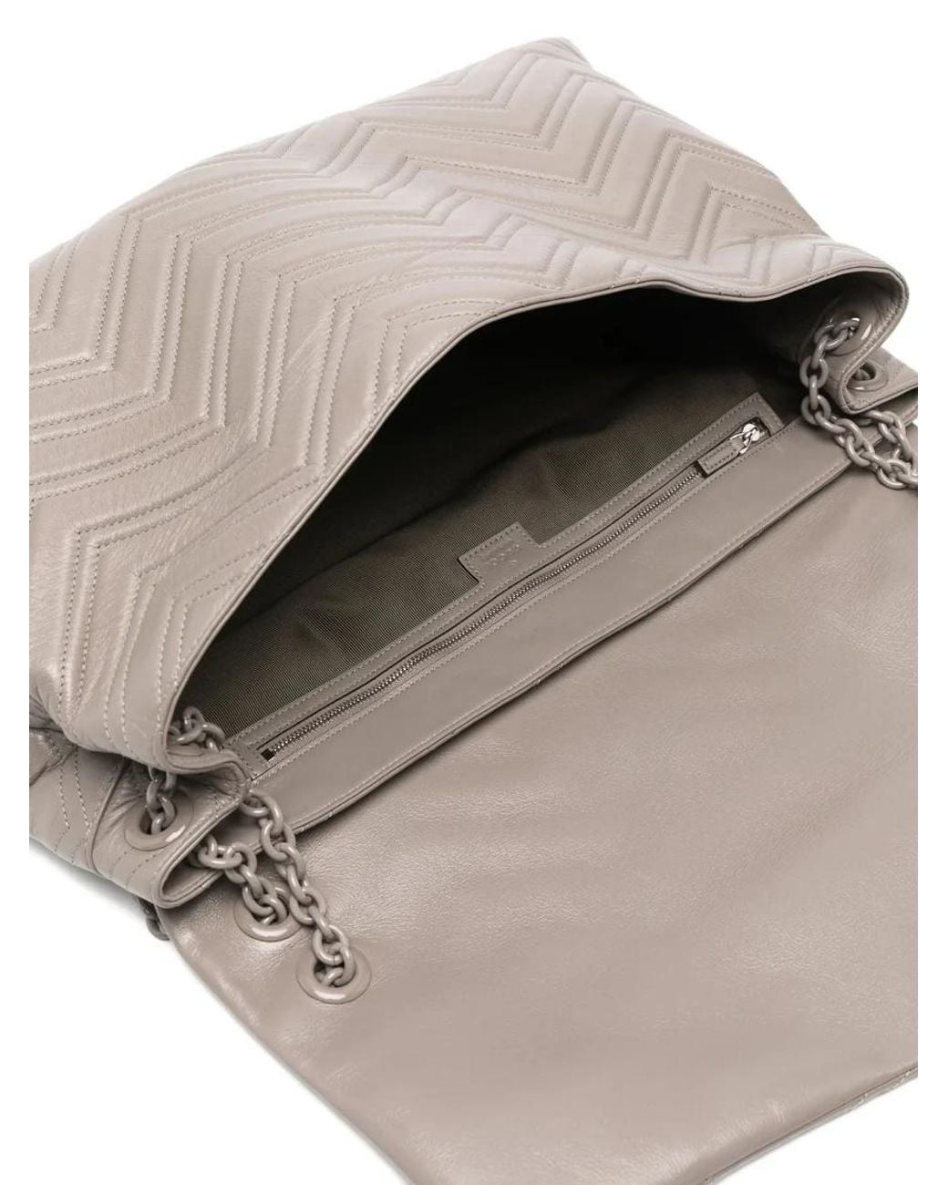 Gucci Gray Gg Marmont Maxi Shoulder Bag
