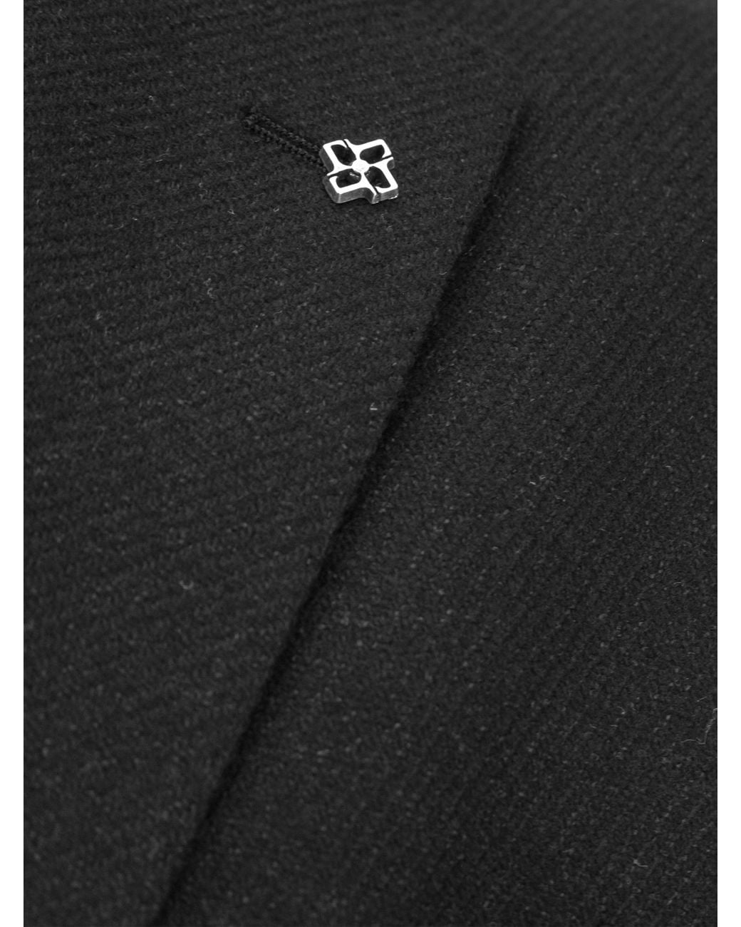 Tagliatore Black Straight-Hem Single-Breasted Blazer for men