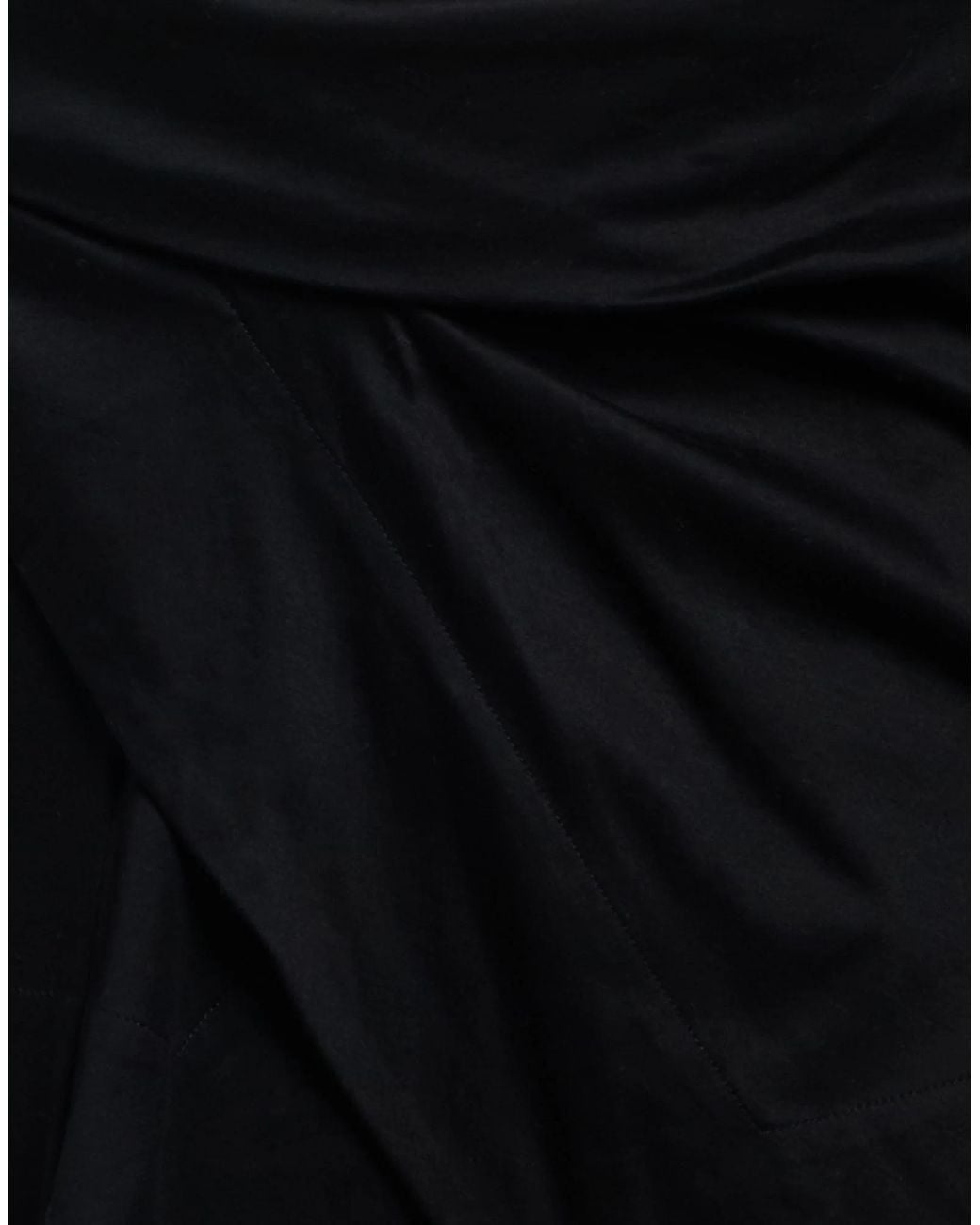 Isabel Marant Black Solid-Colored Irregular Wrap Skirt