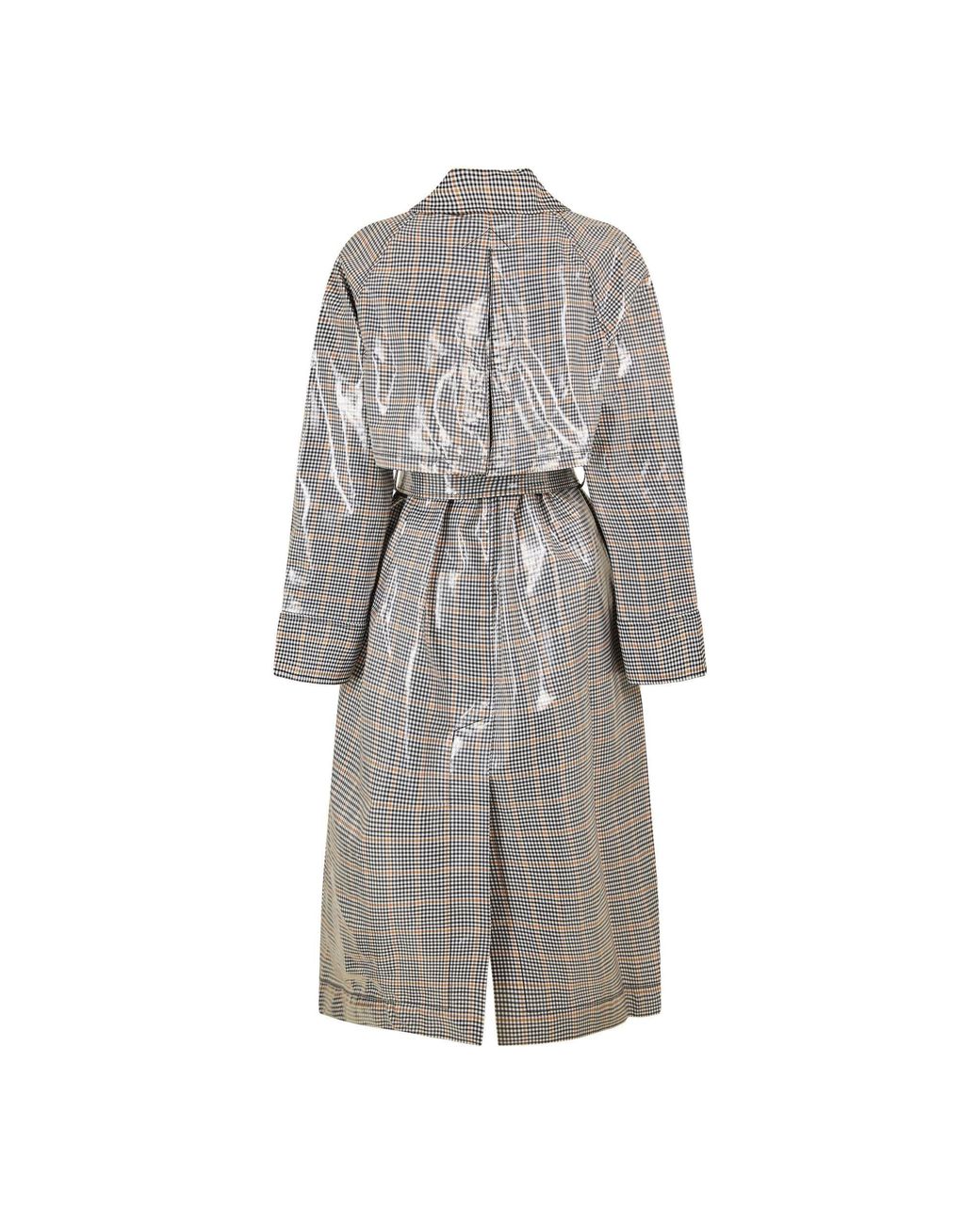 Baum und Pferdgarten Gray Check Belted Trench Coat