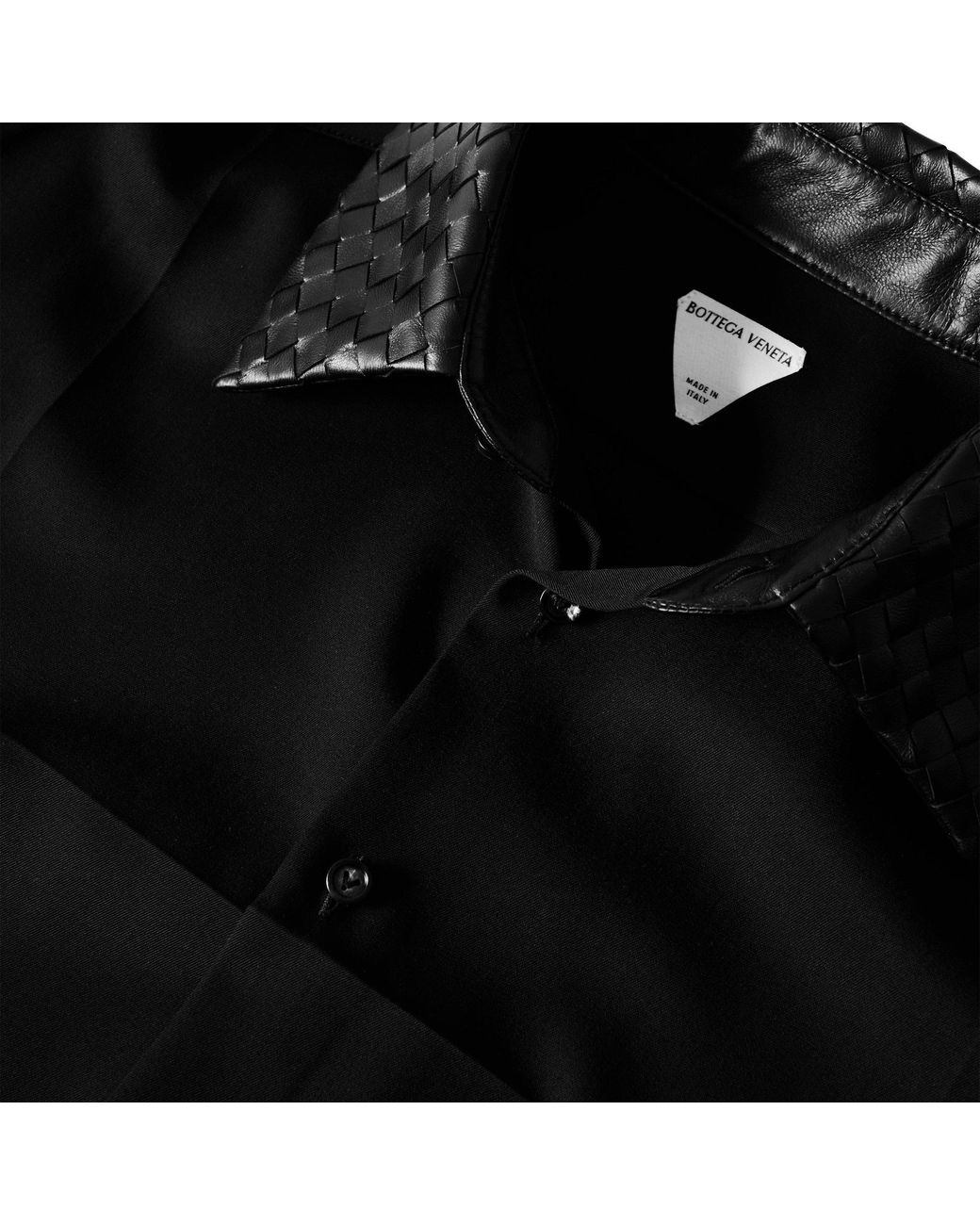 Bottega Veneta Black Long Sleeve Woven Shirt