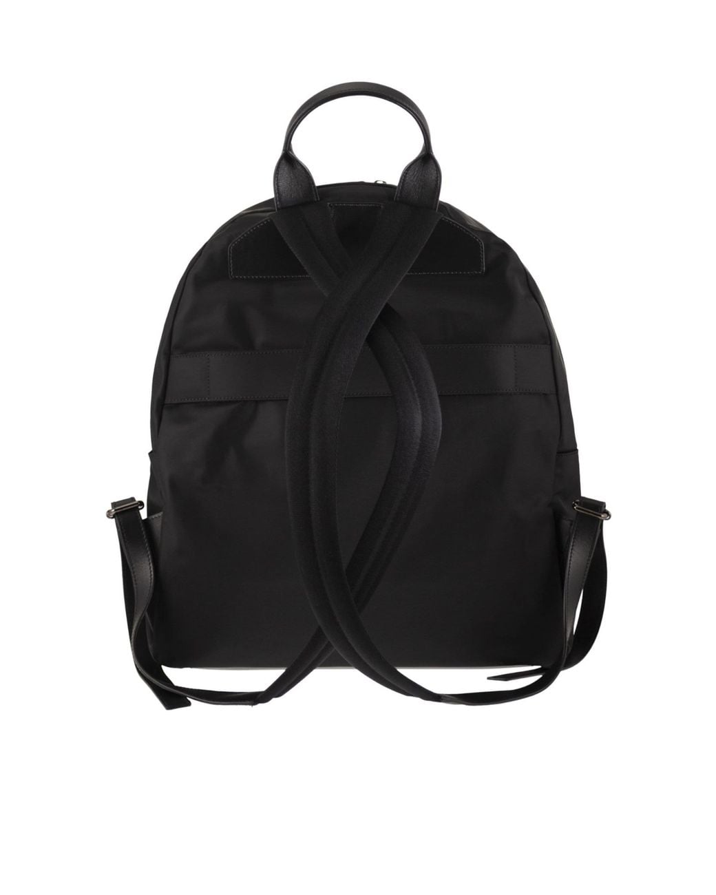 Kiton Black Technical Zip-Front Backpack for men