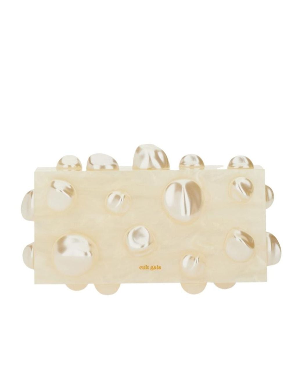 Cult Gaia Natural Orbs Clutch Bag