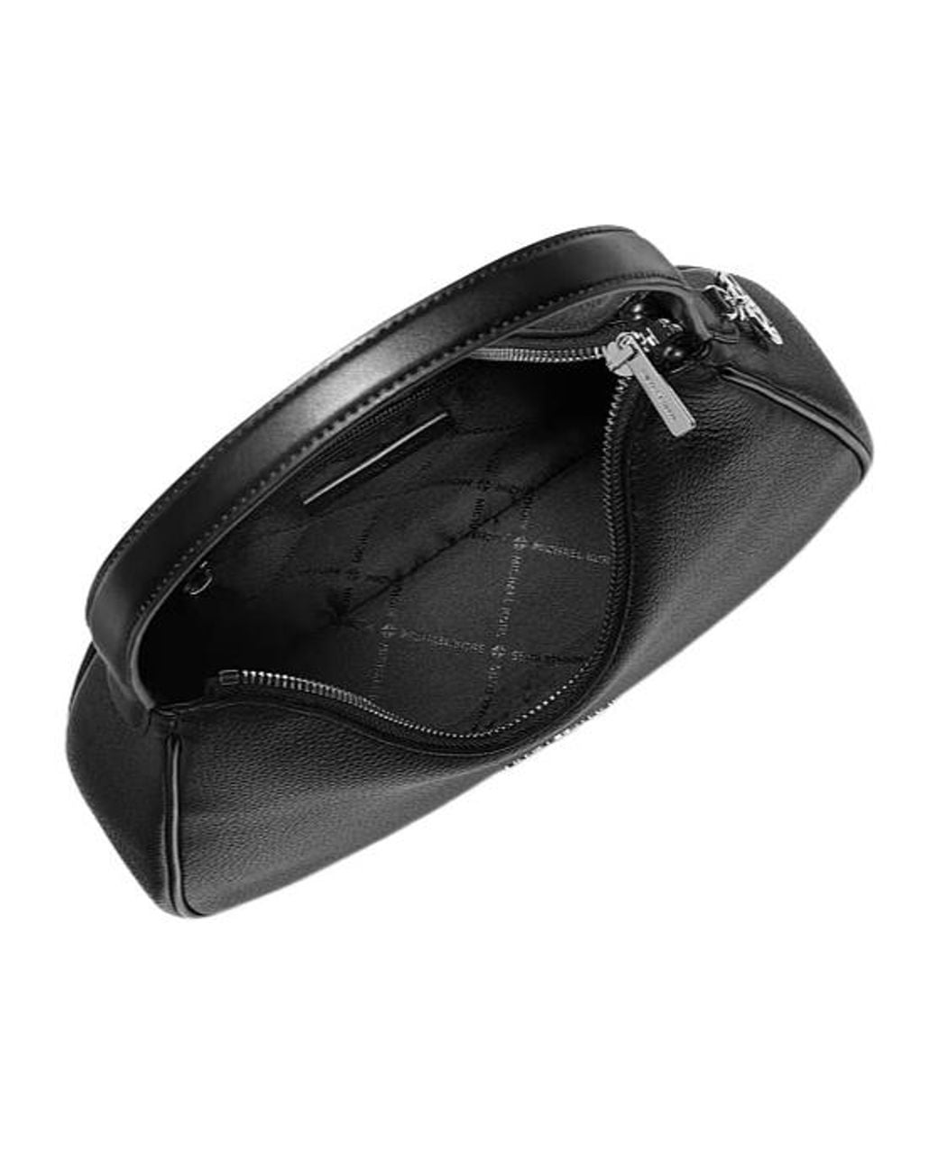 Michael Kors Black Nayla Small Pebbled Leather Hobo Shoulder Bag