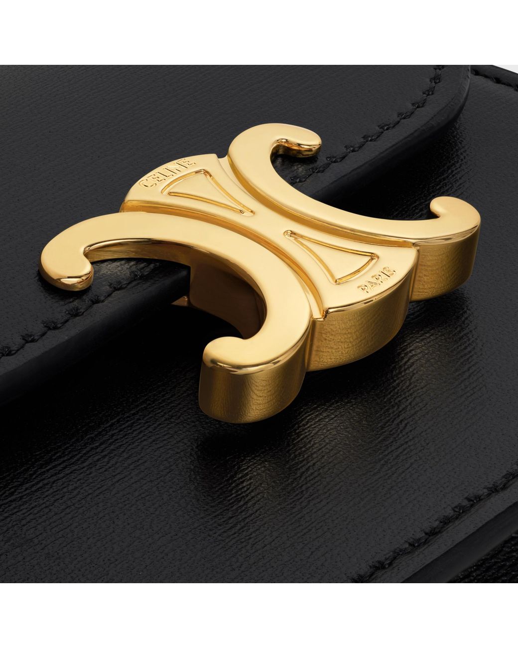 Céline Black Business Card Holder Triomphe