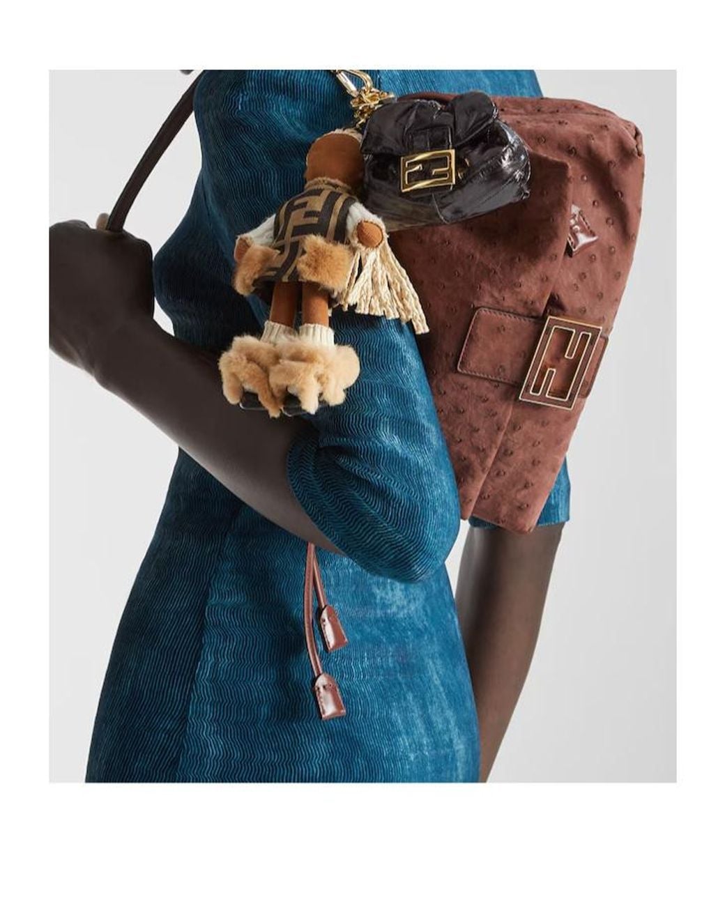 Fendi Metallic Hanna Bag Charm