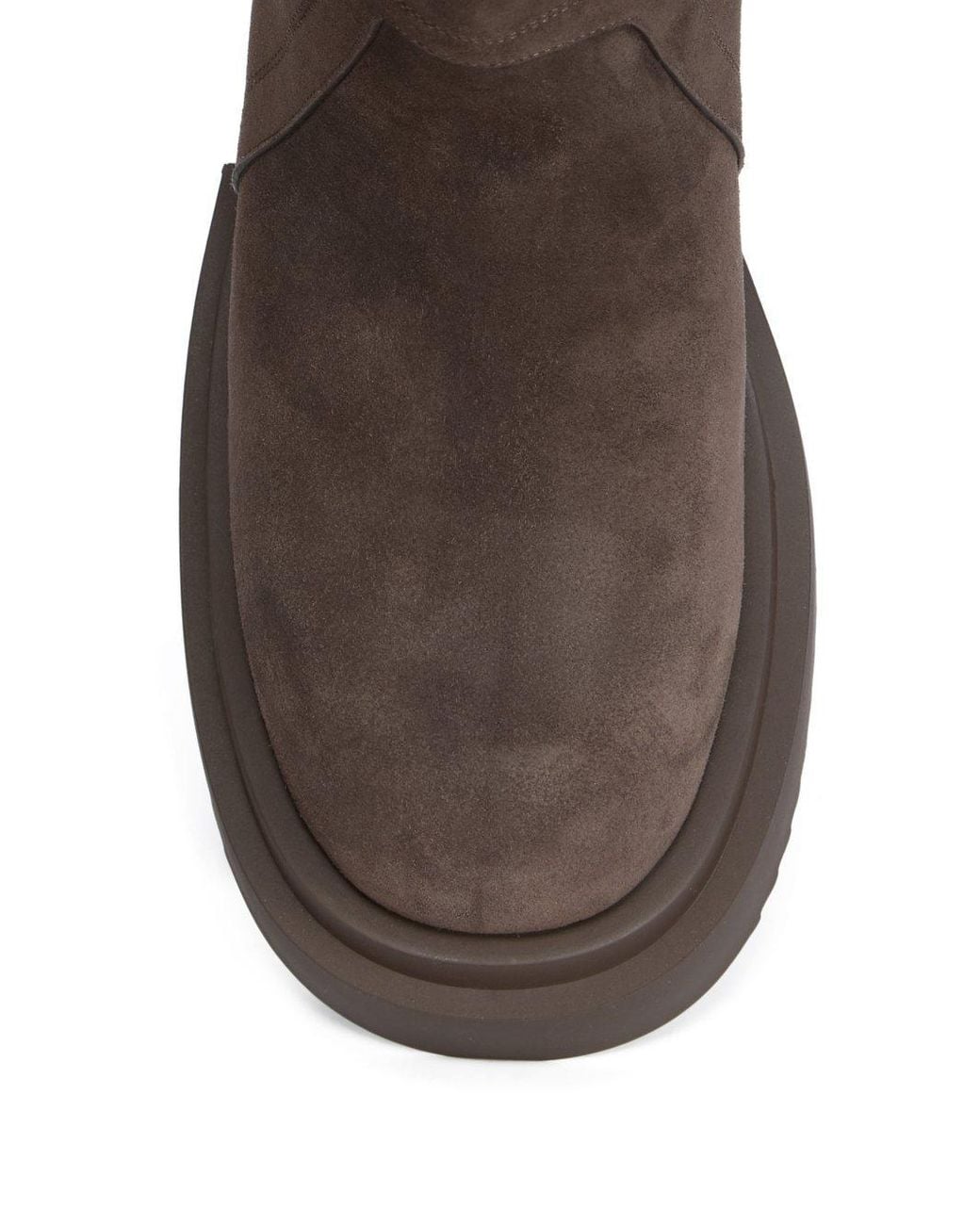 Rick Owens Brown Platform Over-The-Knee Boots