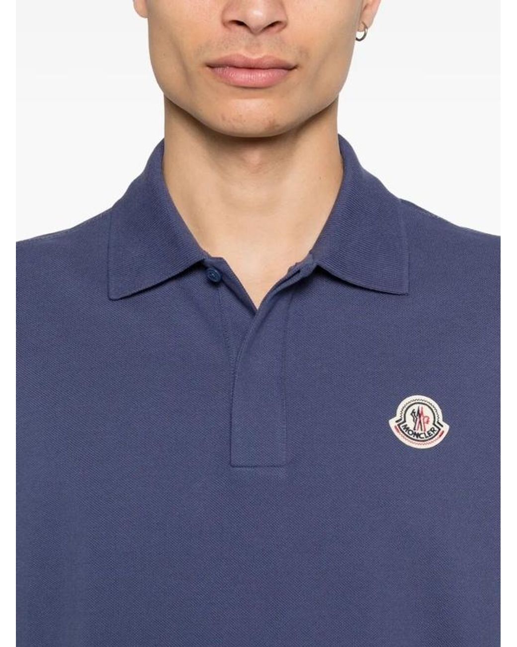 Moncler Blue Polo Shirt for men
