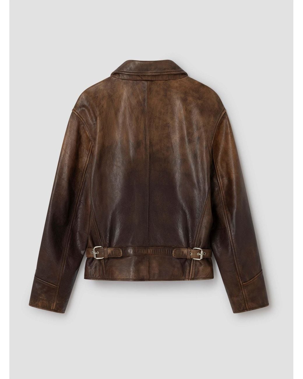 GIMAGUAS Brown Claudia Leather Jacket