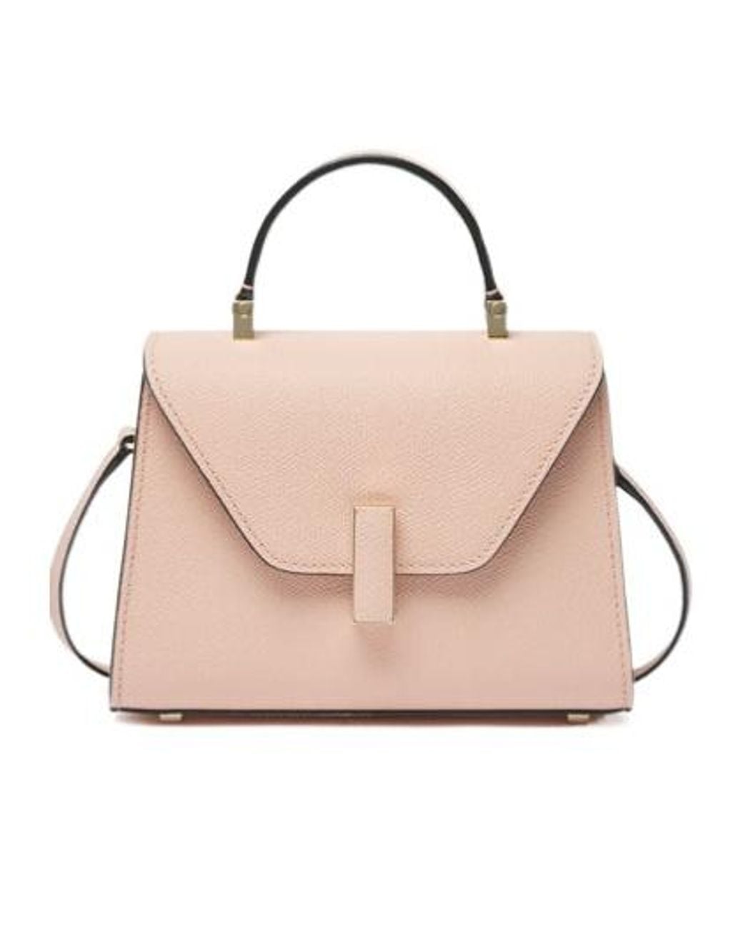 Valextra Pink Iside Foldover Micro Crossbody Bag