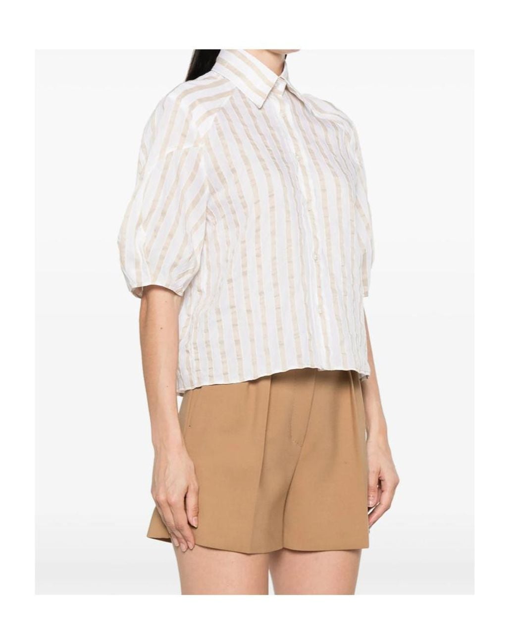 Mazzarelli White Striped Shirt