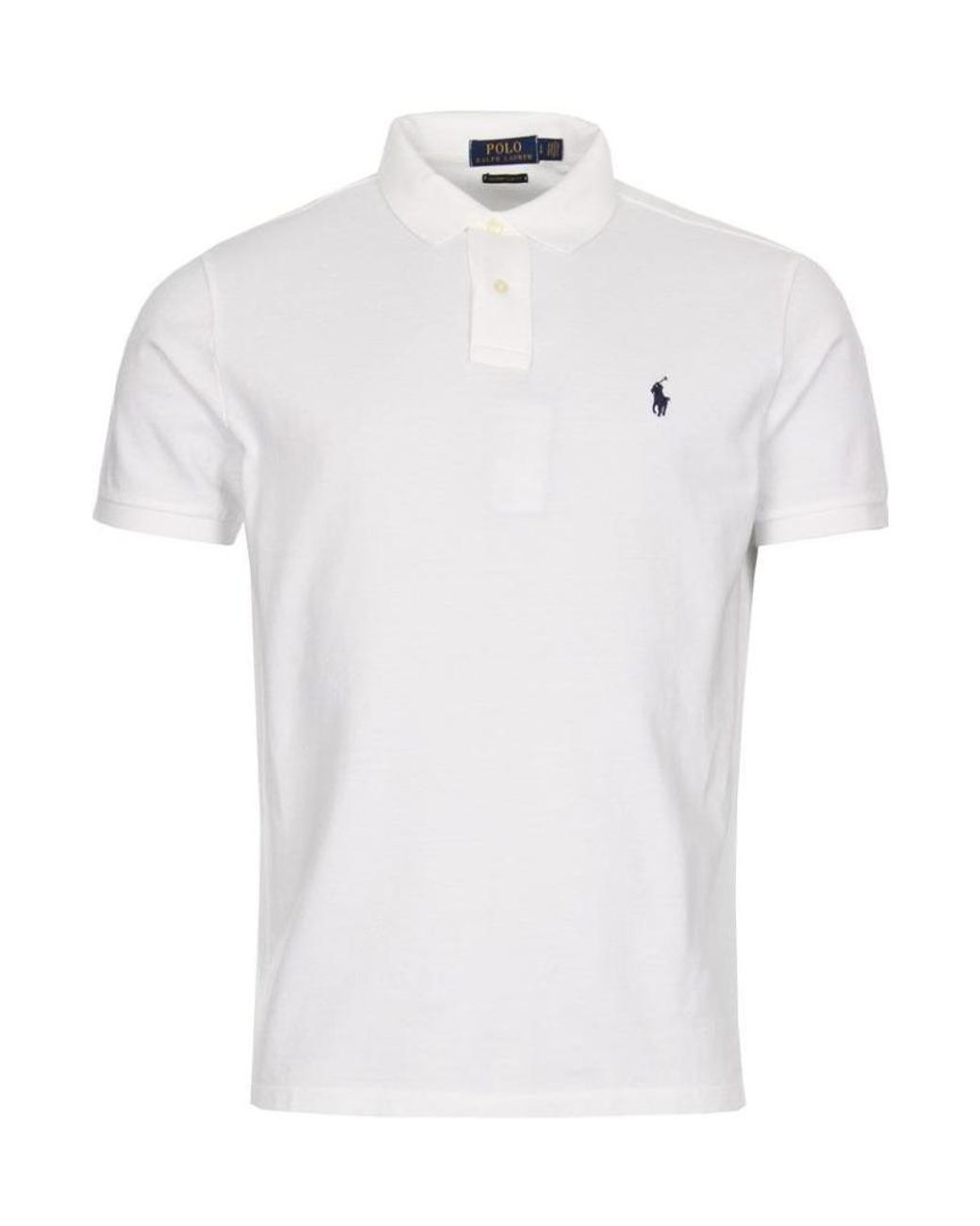 Polo Ralph Lauren White Classic Embroidered Polo Shirt for men