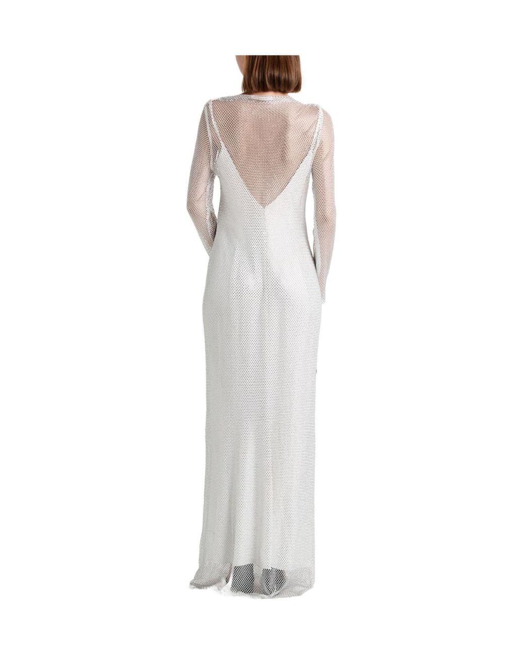 Max Mara White Monochromatic Dress