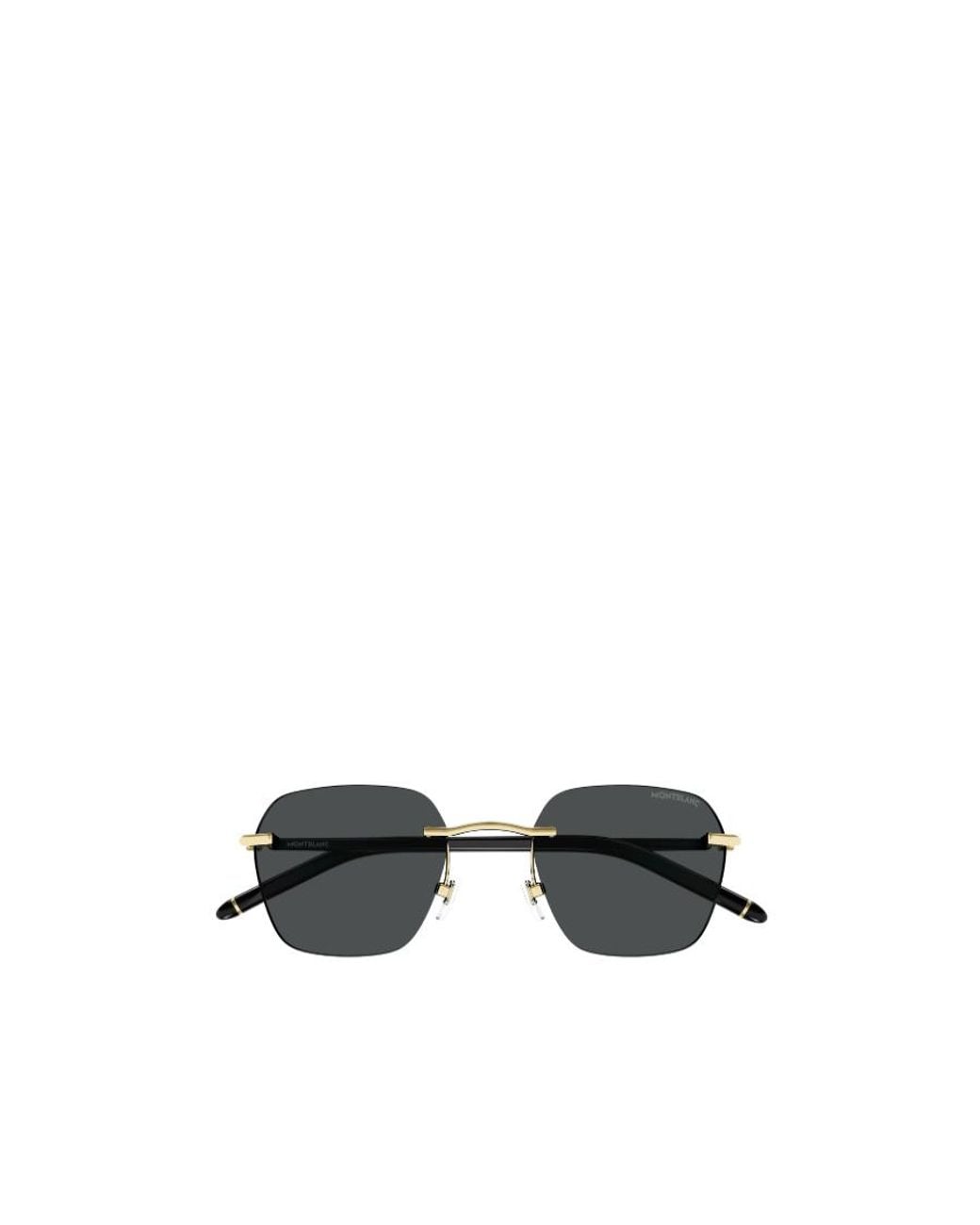 Montblanc Black Eyewear Square Frame Sunglasses for men