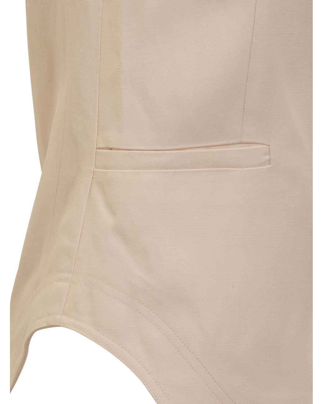 Loulou de Saison Natural Twill Square-Neck Top