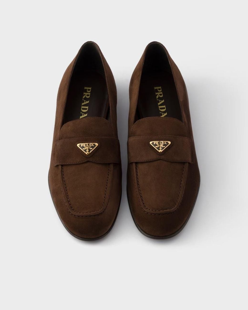 Prada Brown Suede Loafers