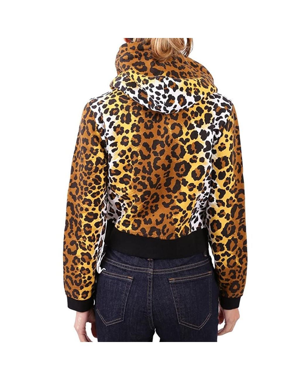 Moschino Multicolor Leopard Print Casual Jacket