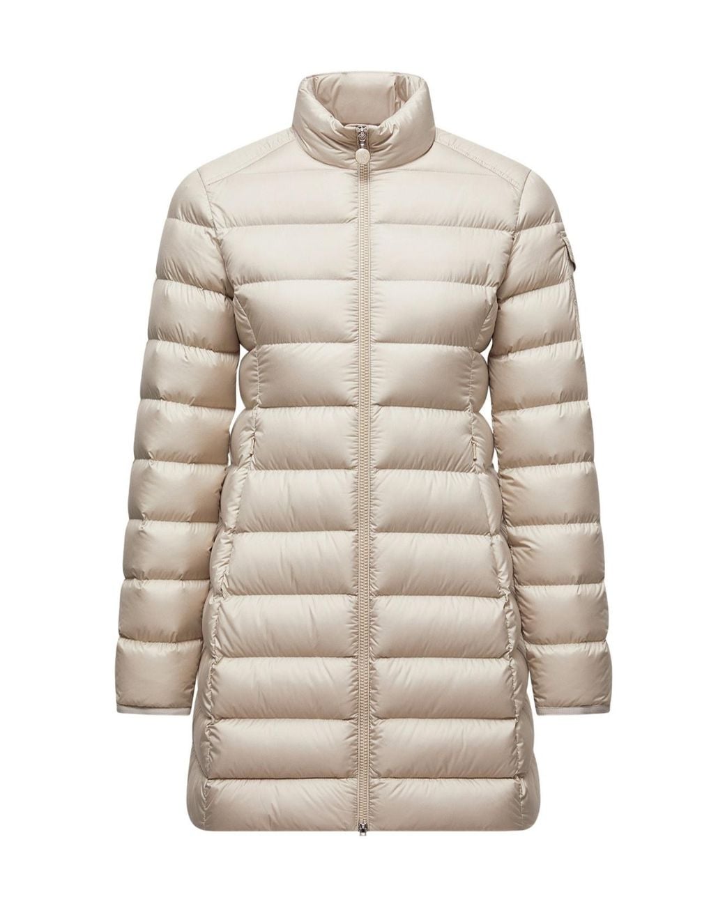 Moncler White Igesse Mid-Length Padded Jacket