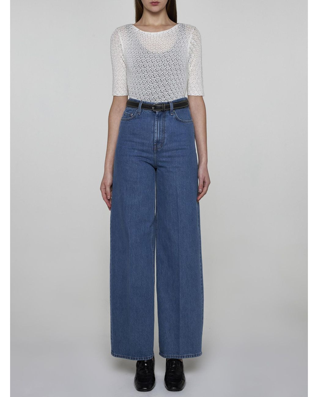 Totême  Blue Totême Wide-Leg Jeans