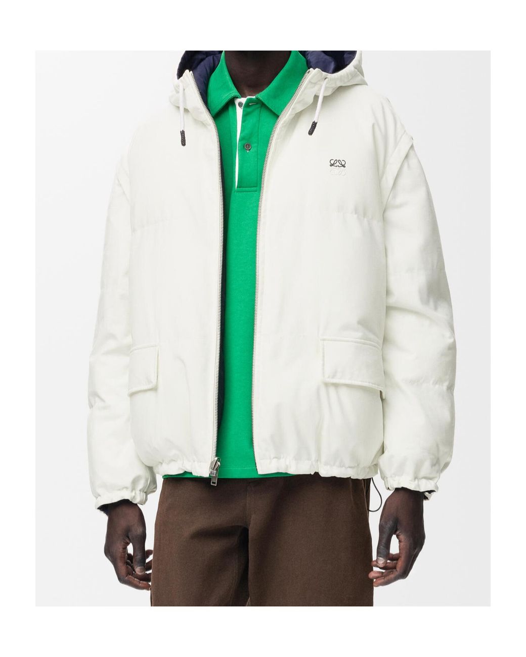 Loewe White Puffer Jacket for men