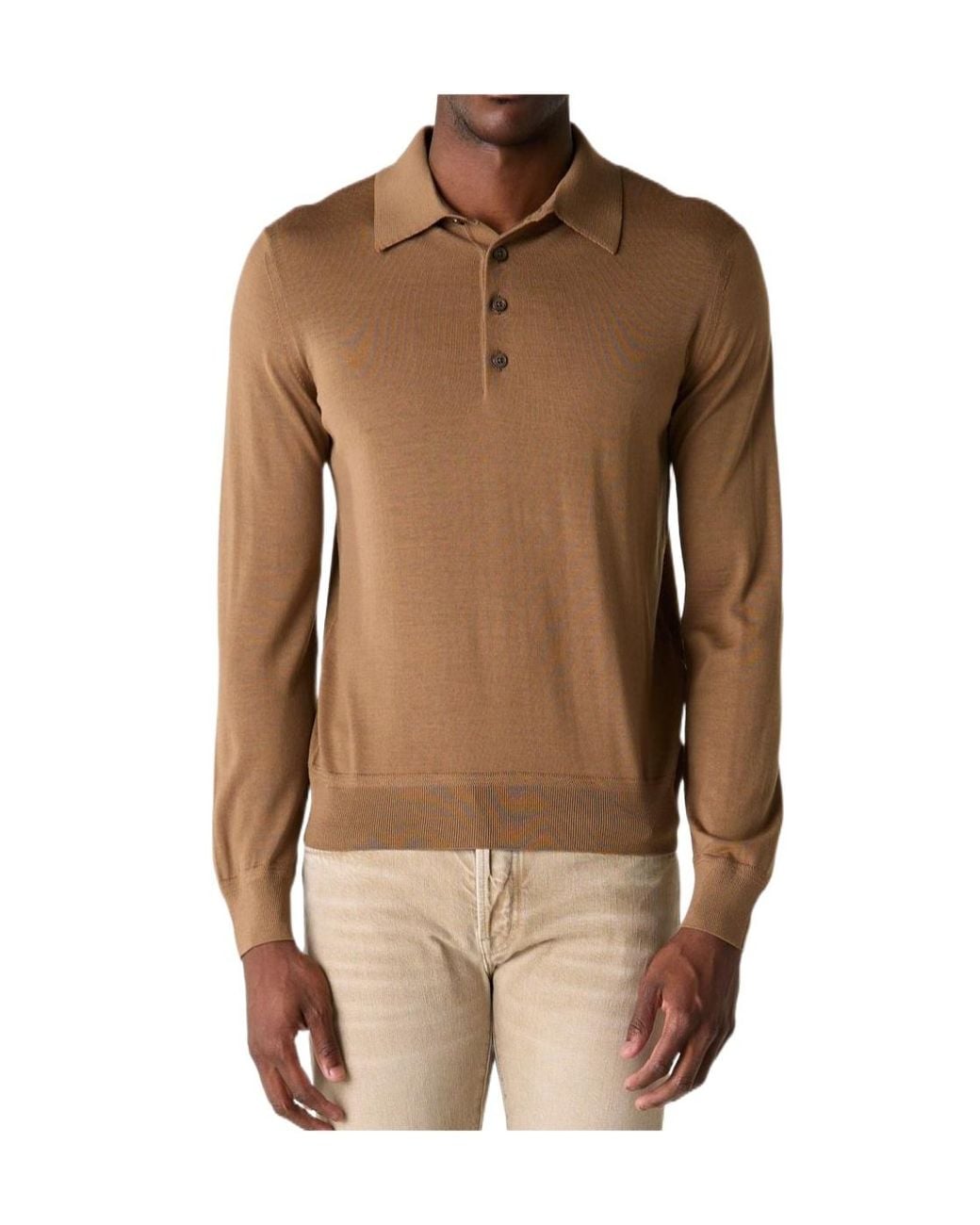 Tom Ford Brown Button-Up Polo Shirt for men