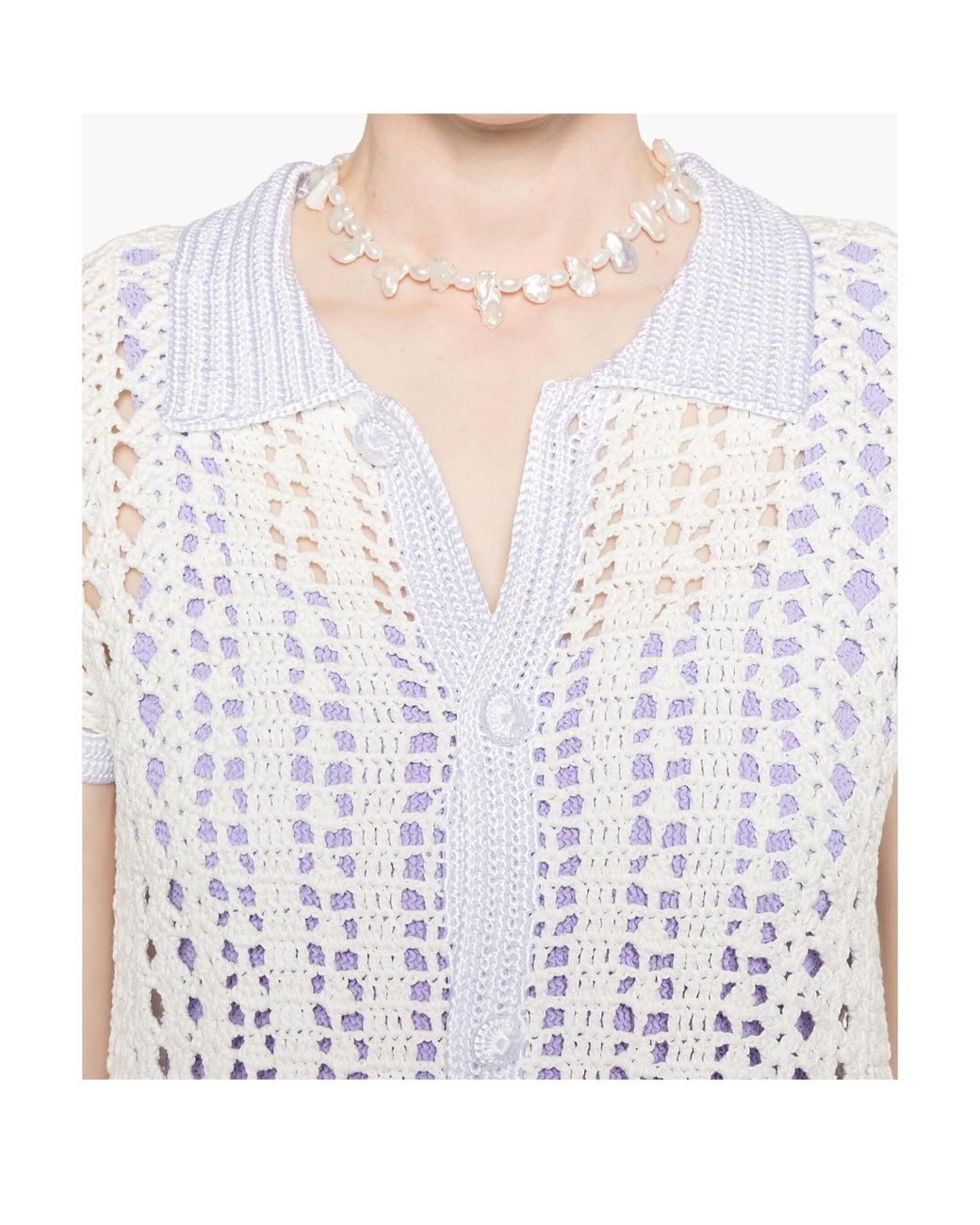 Forte_forte White Handmade Crochet Dress