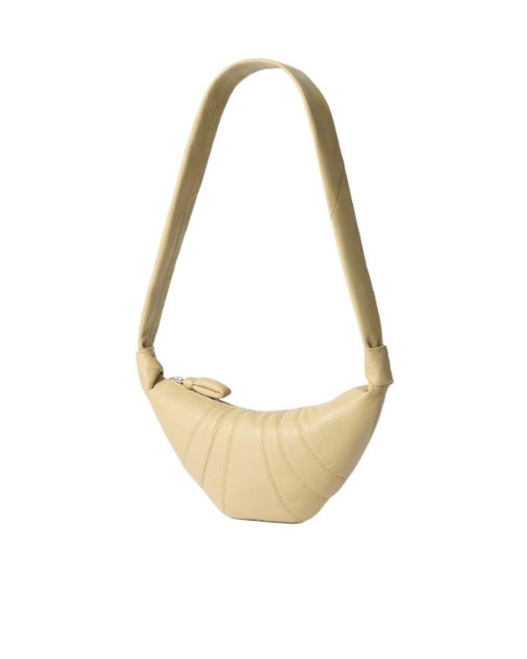 Lemaire White Small Croissant Knotted Shoulder Bag for men