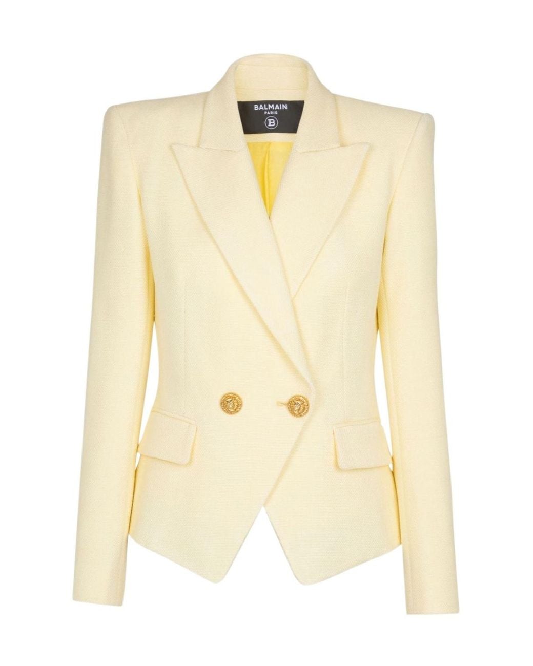 Balmain Metallic Structured Double-Button Jacket